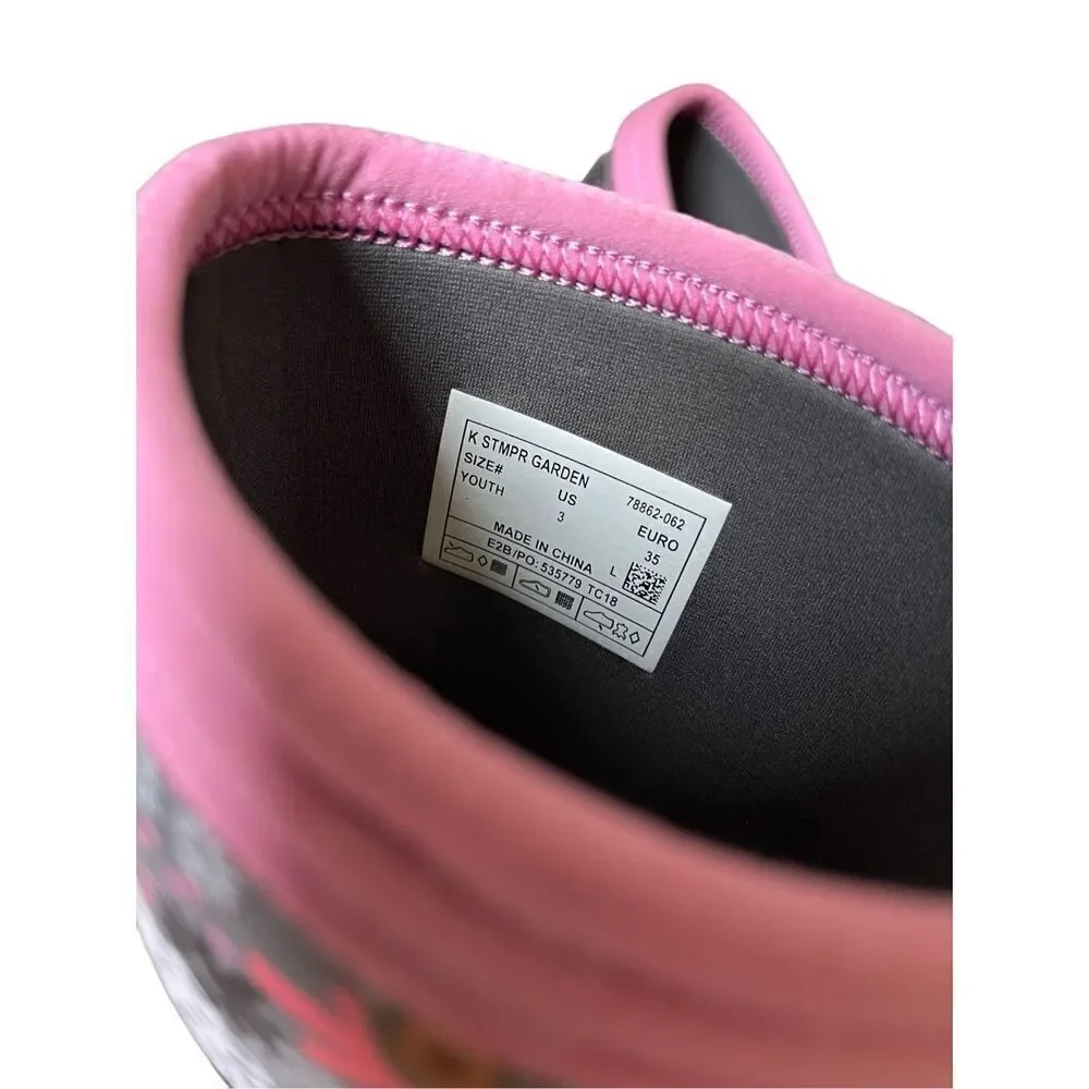 Bogs Stomper‎ Garden Winter Boots Toddlers Size 3 Youth Gray Rubber Rain Snow